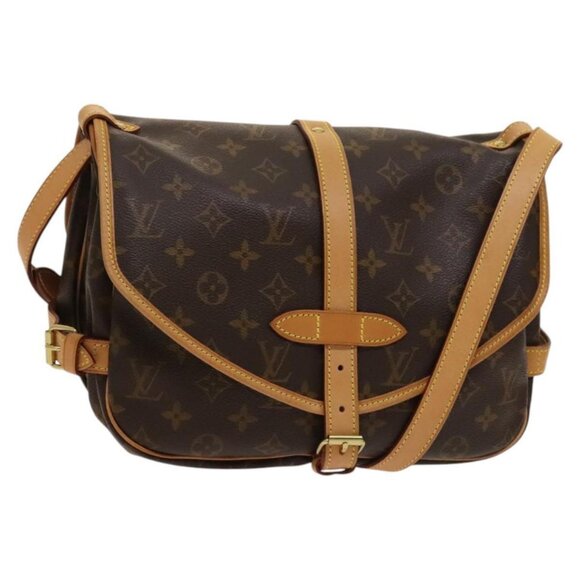 LOUIS VUITTON Monogram Saumur 30 Shoulder Bag 42256 LV Auth - Picture 1 of 16